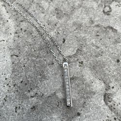 Diamond Bar Pendant ,