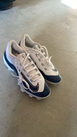 Nike Baseball Cleats White and Navy Size 10