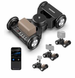 NEEWER DL400 Upgraded Motorized Camera Slider Dolly with App Control, Dual Motor Drive & Non Slip Wheels, 5H Runtime, Compatible with GoPro iPhone And