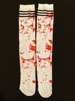 Blood Splatter Knee-High Costume Socks