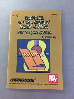 Mel bays Essential Guitar chords - barre chords and best Jazz chords