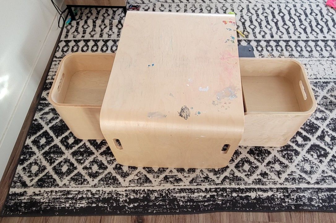 ECR4Kids Bentwood Multipurpose Table and Chair Set, Kids Furniture