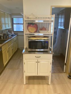 Microwave stand and table for kitchen