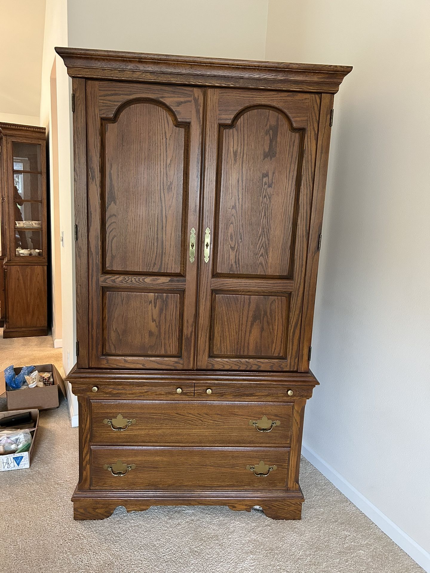 Solid Wood Entertainment Center