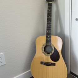 Samick Guitar With Free Case & Book