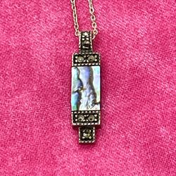 Sterling Thailand Abalone Necklace 