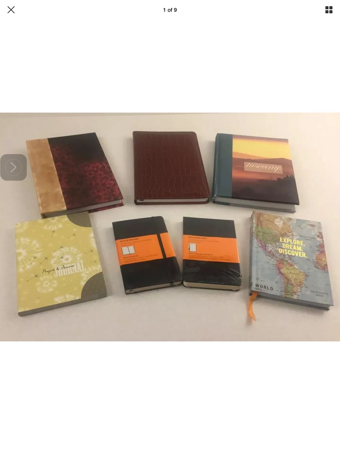 7 Unused journals notebooks diaries memo books inc Moleskine