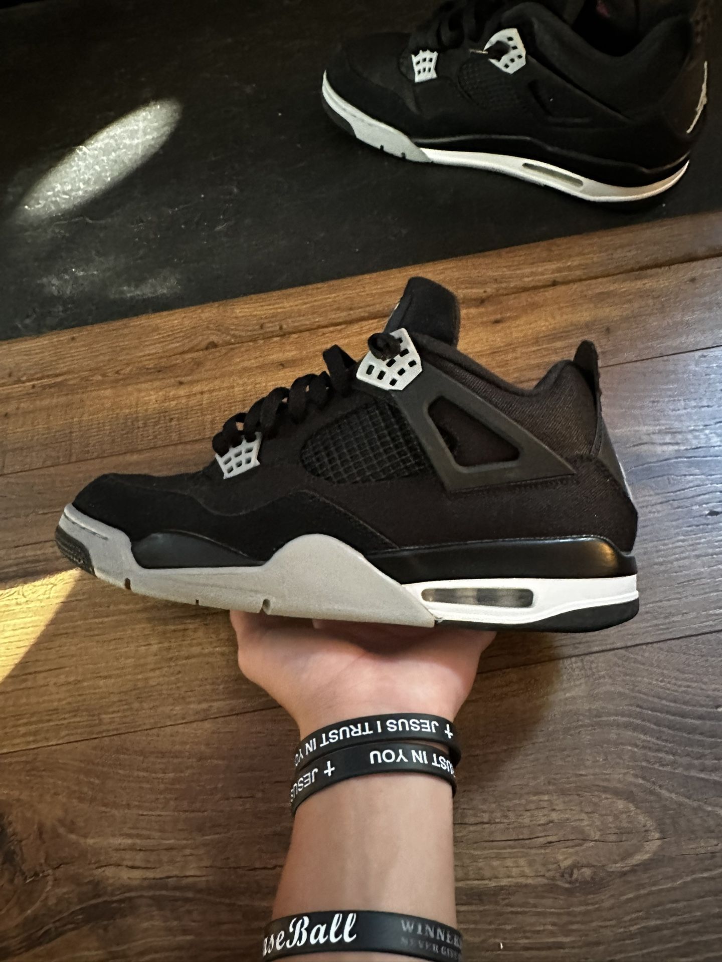 Jordan 4 Black Canvas Size 12