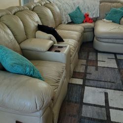 Free Leather Sectional