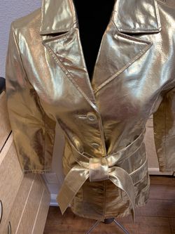 Gorgeous Genuine leather gold jacket