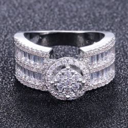 "Charm Gemstone Zircon Luxury Diamond Chunky Rings for Women, VP1745
 