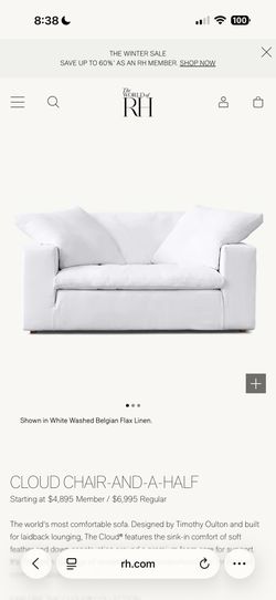 RH Cloud Chair And A Half