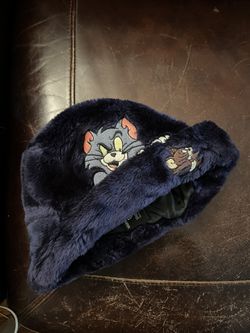 Warner Bros Tom & Jerry Faux Fur Purple Bucket Hat One Size Unisex