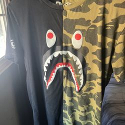 Half And Half Bape SHIRT 