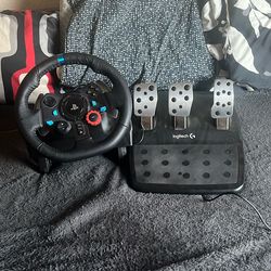 PlayStation  LOGITECH Steering wheel and pedals.