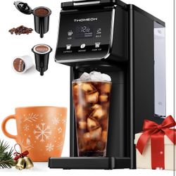 Coffee Maker Hot & Iced With Bold Setting,Single Serve Coffee Maker For K Cup And Grounds,52 Oz 