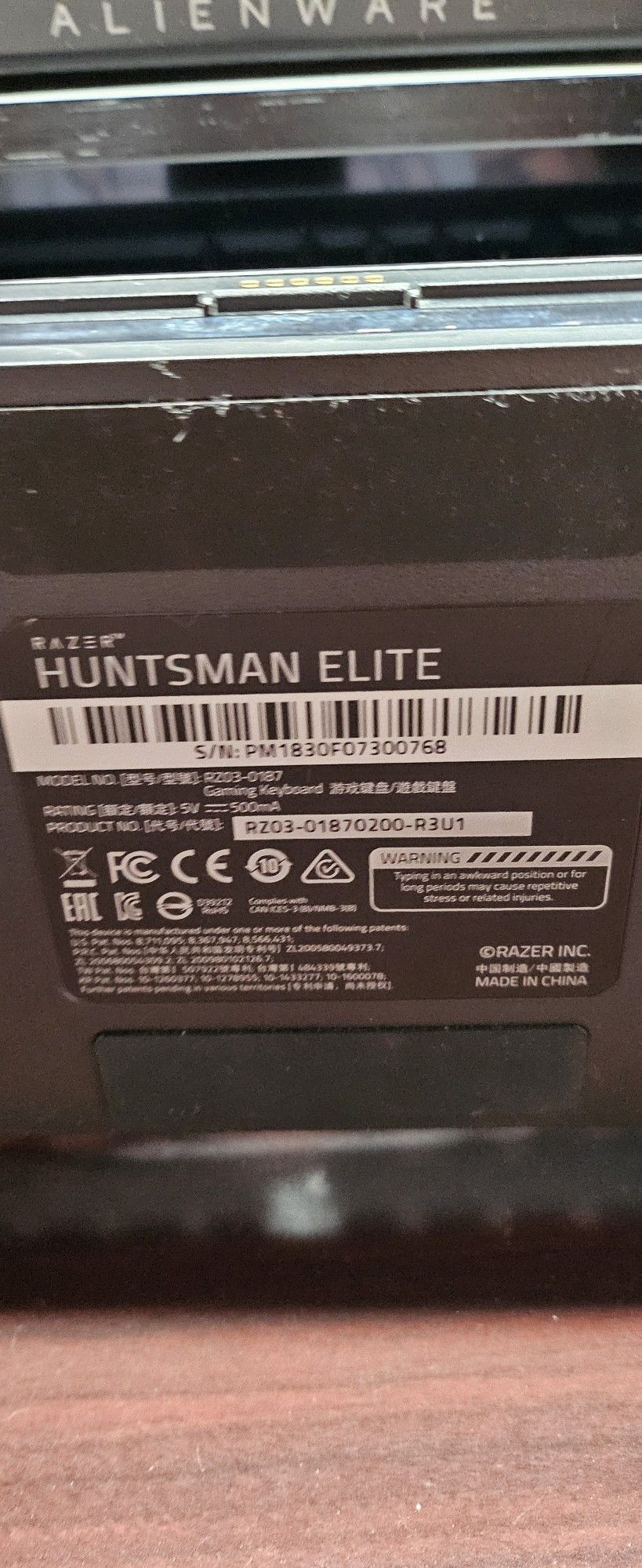 Razor Huntsman Elite Keyboard 