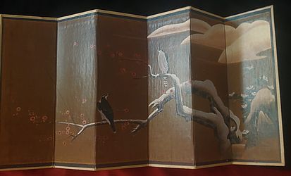 Miniture decorative folding screens