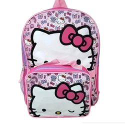 Hello Kitty Backpack with detachable Lunchbag 