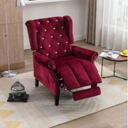 Red Recliner Pushback Recliner Brand New Inside The Box Accent Chair Wingback Chair Office Chair Computer Chair Living Room Furniture Reclining Chair 