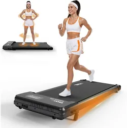 TKW 4-in-1 Under Desk Walking Pad Treadmill, Portable Walking Machine with Remote Control, 220 lbs Capacity, Quiet Motor, Transport Wheels for Home Of