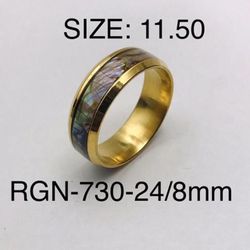 Stainless Steel Ring Band For Men & Women: RGN-730-24/Ring Size-11.50
