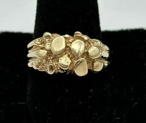 Gold nugget ring #30119