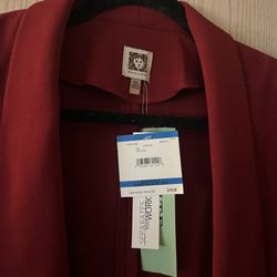 Anne Klein Red Suit Jacket