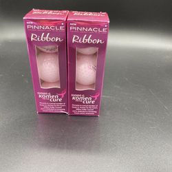 Pinnacle Ribbon Susan G Komen Pink Cure Golf Balls Breast Cancer 2 Packs 6 Total