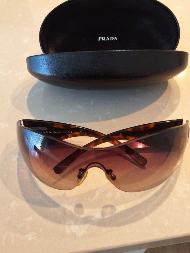 PRADA Sport Rimless Shield Gradient Sunglasses