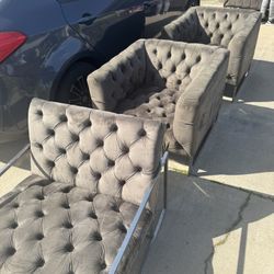 Sofa And 3 Accent Chairs 