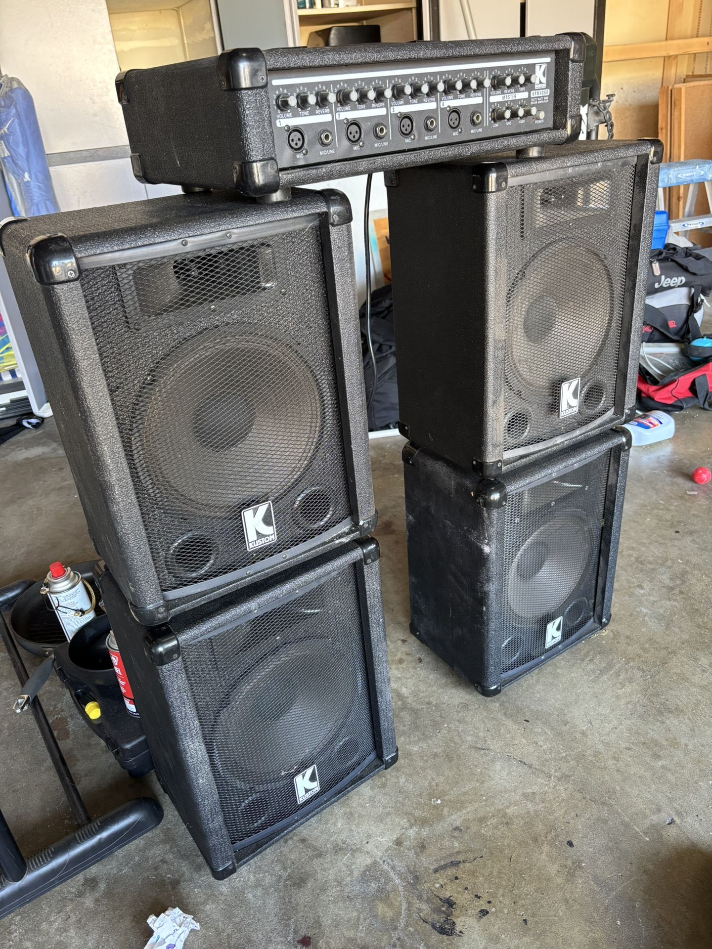 Kustom Speaker And Amplifier Set DJ MC Equipment