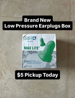 Brand New Low Pressure Earplugs Box (1 Available)