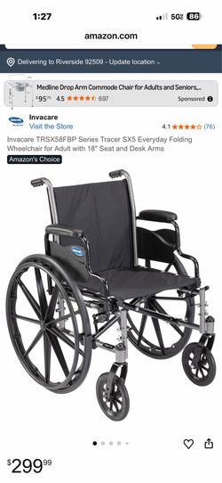 Invacare SX5 Tracer wherlchair
