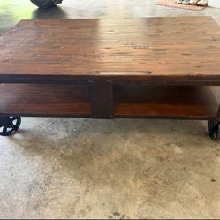 Pinebrook Wood Rectangular Cocktail Table