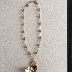 Vintage Heart Locket Necklace by “Cookie Lee” Jewelry