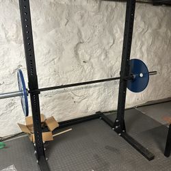 Rogue Squat Rack and Barbell 