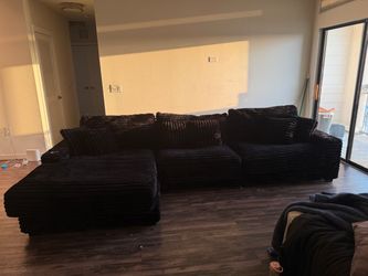Black sectional couch