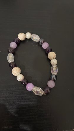 Purple and white bracelet