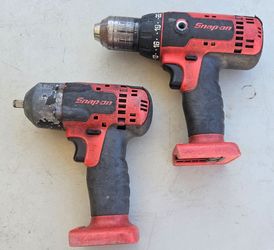 Snap On 3/8 Impact and Snap on 1/2" 2 Speed Drill 18v