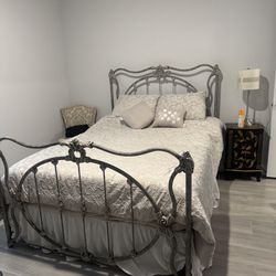 Queen Bed Frame & Mattress $275