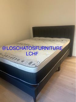 Queen size bed frame and mattress