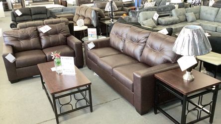 Dark Brown Sofa Loveseat 