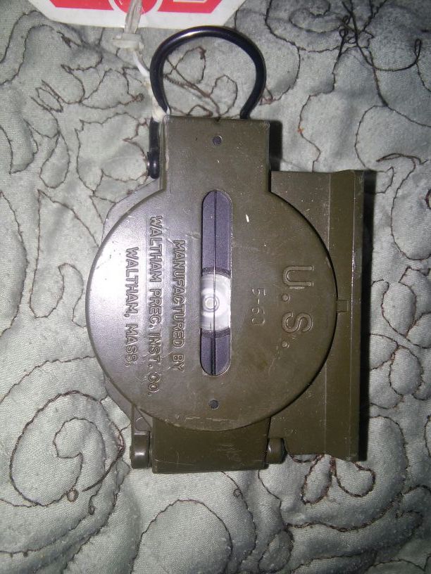 Vietnam u.s. macv- 5-60 zeros magnetic lensatic compass 1960s