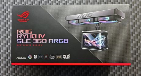 ASUS ROG RYUO IV 360 ARGB Liquid AIO CPU Cooler AMOLED 2K Display New