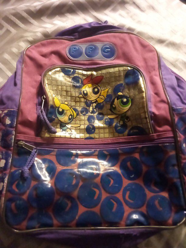 Vintage Powerpuff Girls Backpack Excellent Cond