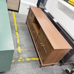 ARTPOWER 67'' Mid-Century Modern TV Stand with Storage Drawer and Doors, Long TV Stand with Adjustable Shelves for 75 Inch TV for Living Room, Bedroom