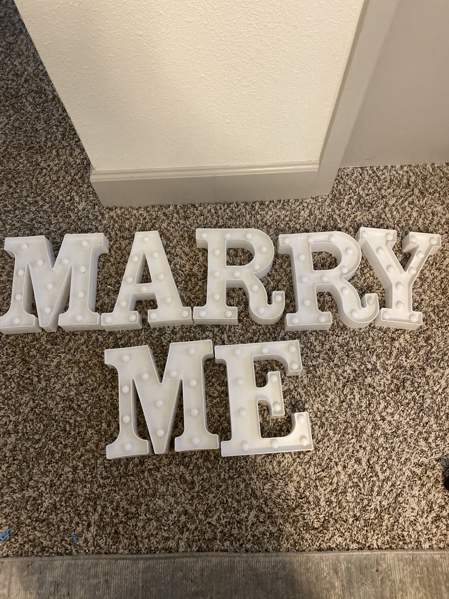 Marry Me Lights For proposal 