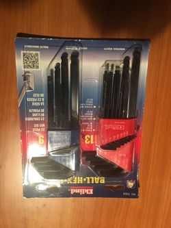 Ball End Hex Key Set Long Arm Allen Wrench SAE Metric Black Driver Tool L