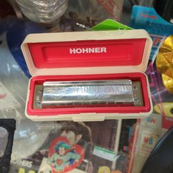 Vintage Hohner Harmonica With Original Case
